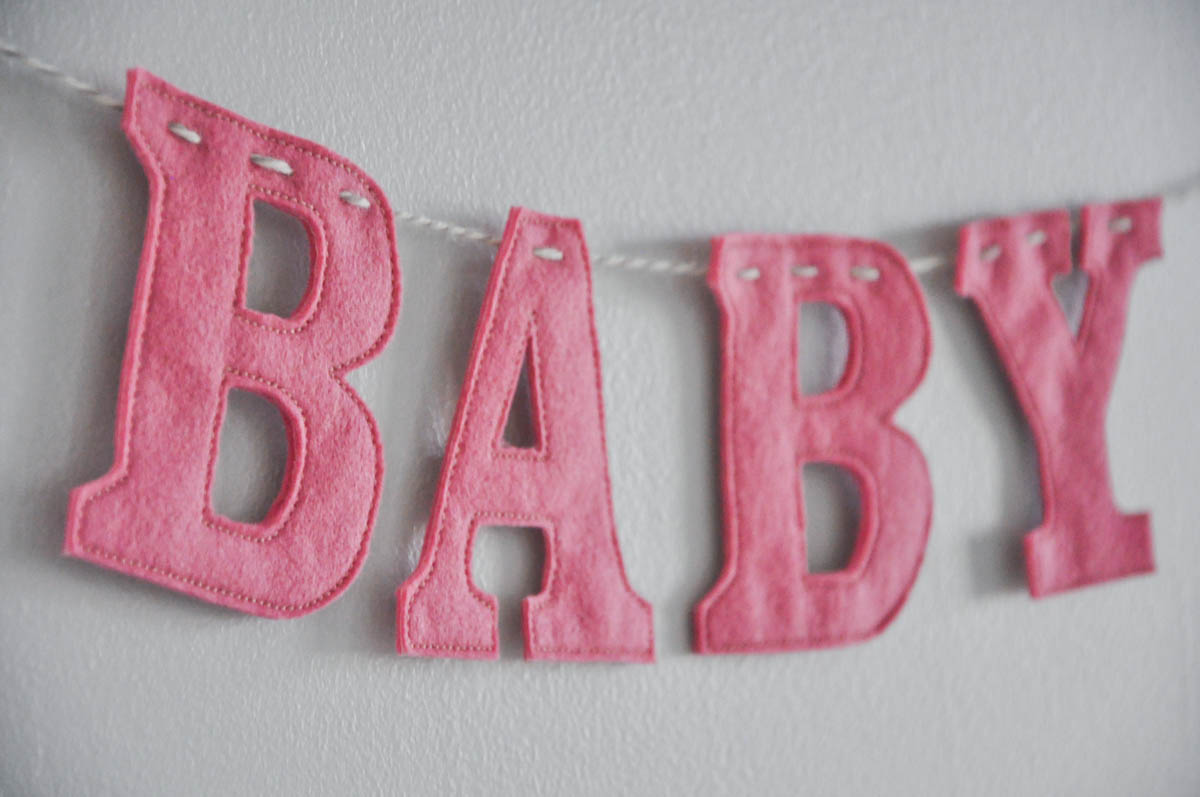 felt letter banner (5 of 1) telafante