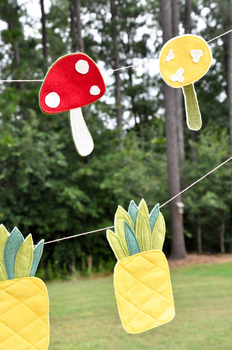 sewing easy felt garlands Lolly Jane