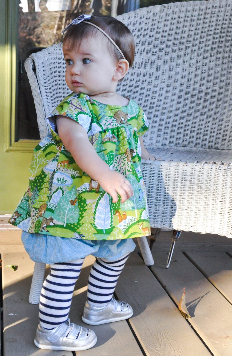 Woodland Baby Shirt and Bloomers - telafante