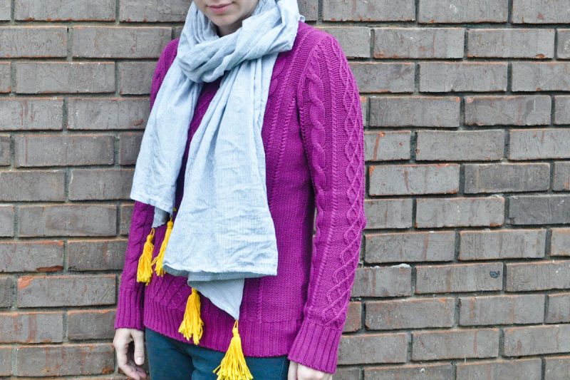 MODEST SCARF WITH TASSEL WHAT LIES BENEATH main image 1