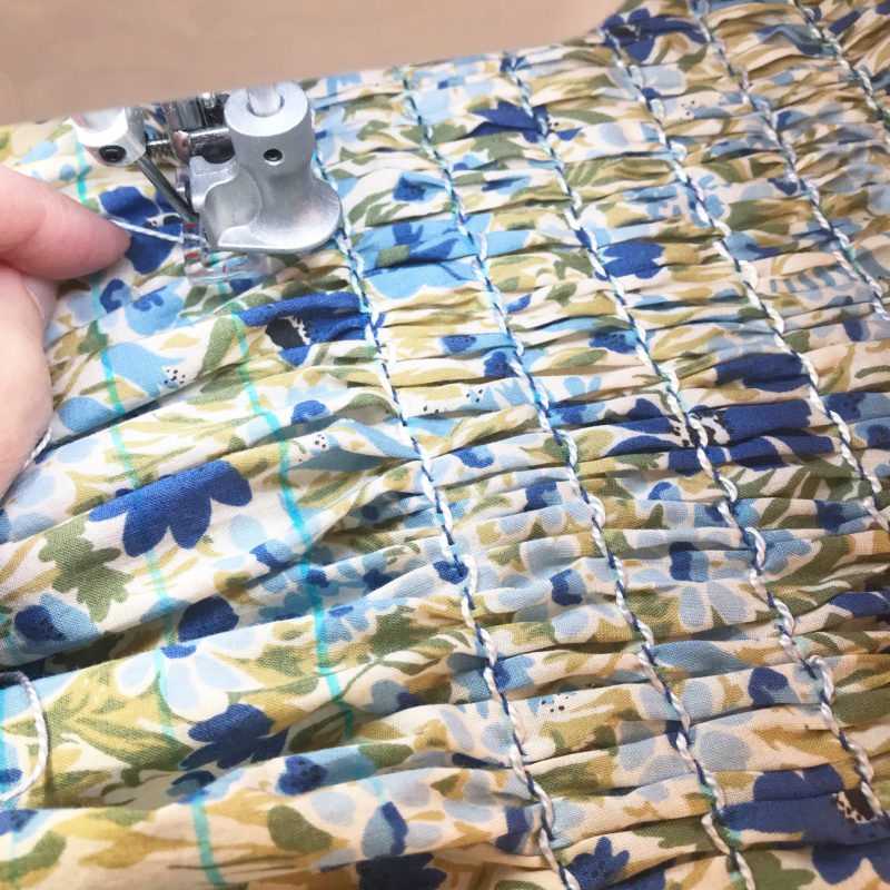 sashiko machine pleating fabric